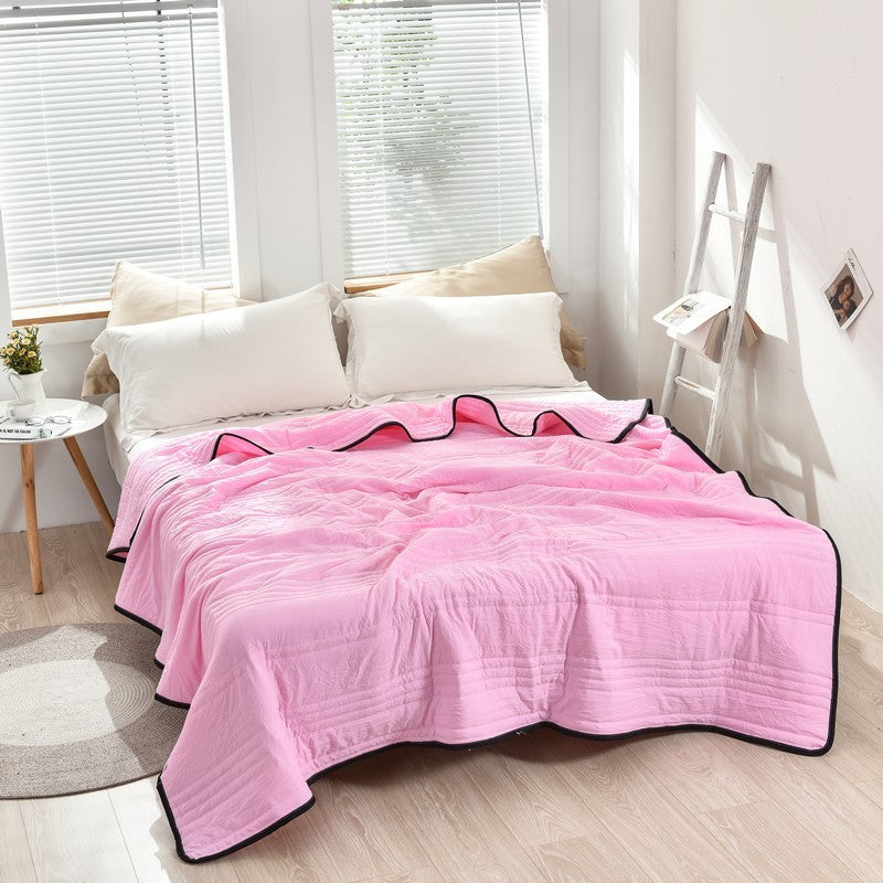 Pure Color Washed Air Conditioner Summer Cooling Thin Single Double Washable Quilt