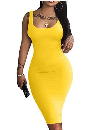 Womens Sexy Bodycon Tank Dress Sleeveless