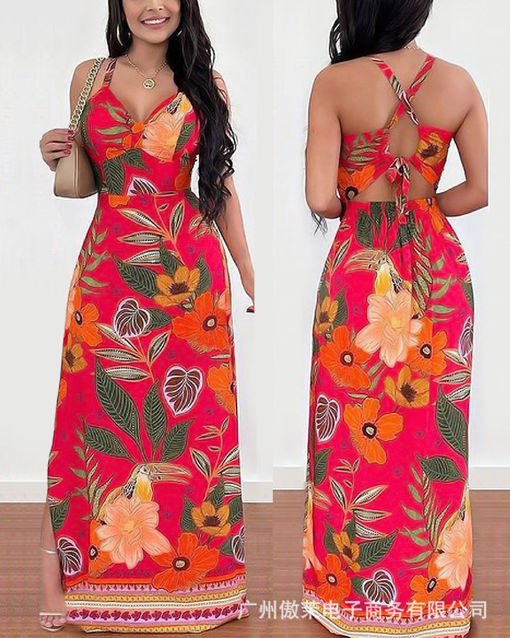 Women's Simple Camisole Printed Dress