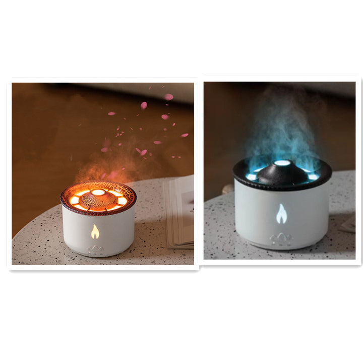 New Two-color Spray Ring Volcano Humidifier