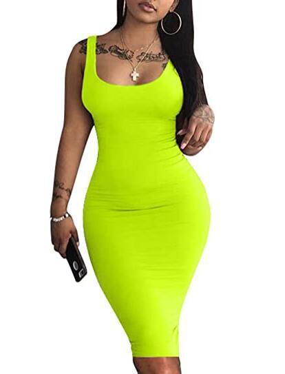 Womens Sexy Bodycon Tank Dress Sleeveless