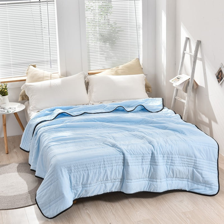 Pure Color Washed Air Conditioner Summer Cooling Thin Single Double Washable Quilt