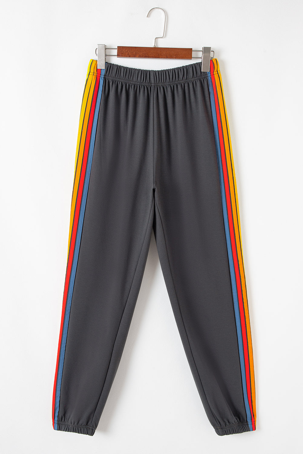 Dark Grey Counting Rainbows High Waist Sweatpants