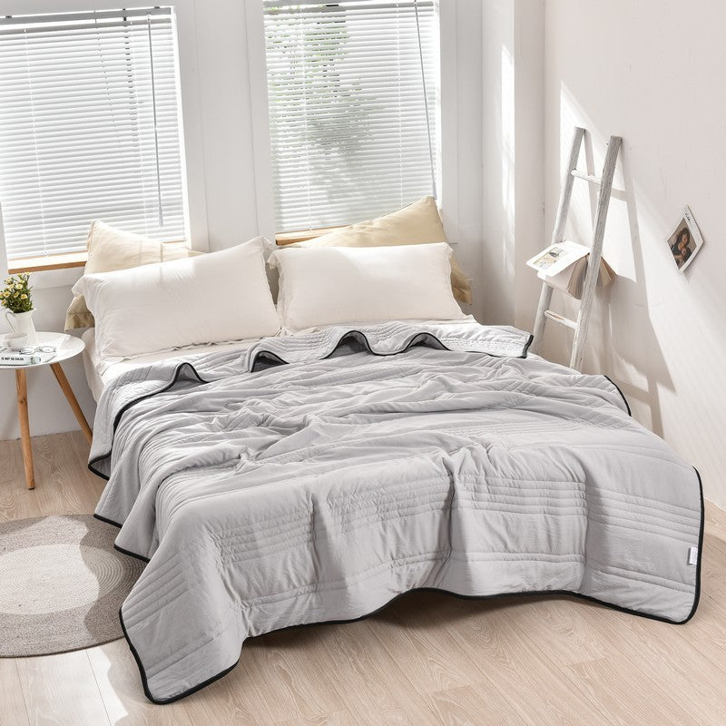 Pure Color Washed Air Conditioner Summer Cooling Thin Single Double Washable Quilt