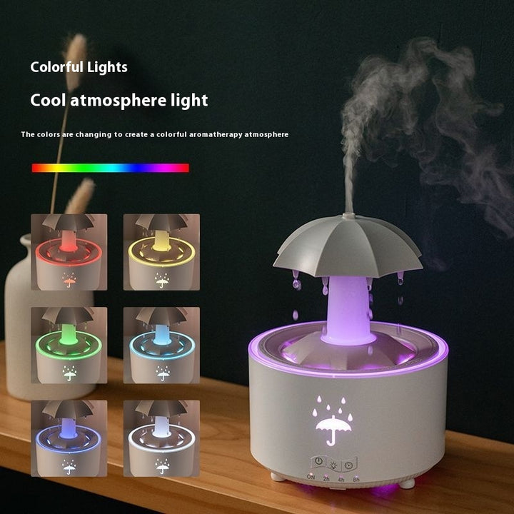 Raindrop Aromatherapy Humidifier Household Office Creativity Water Drop Rotating Humidifier Umbrella Fragrance Machine