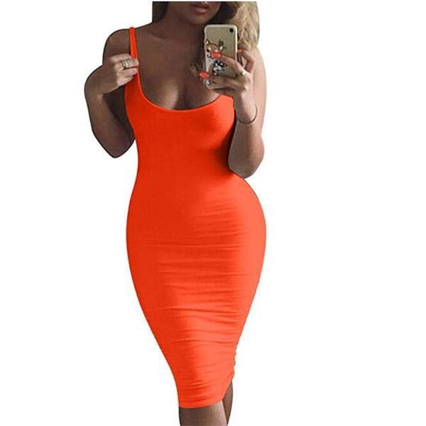 Womens Sexy Bodycon Tank Dress Sleeveless