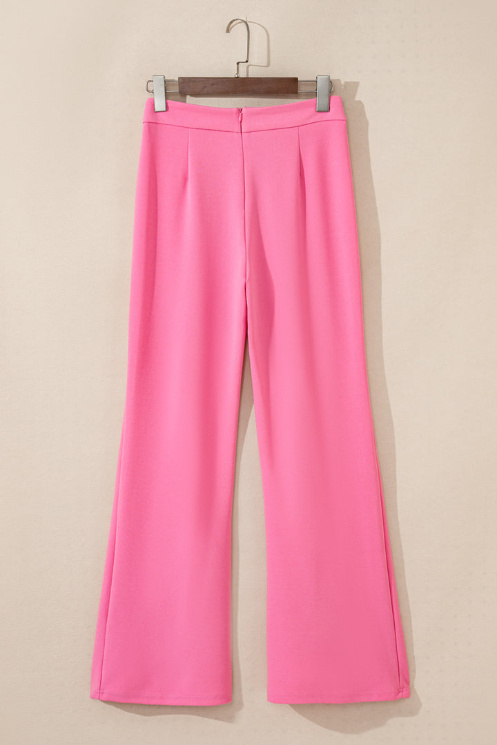 Sachet Pink High Waist Central Seam Flared Pants