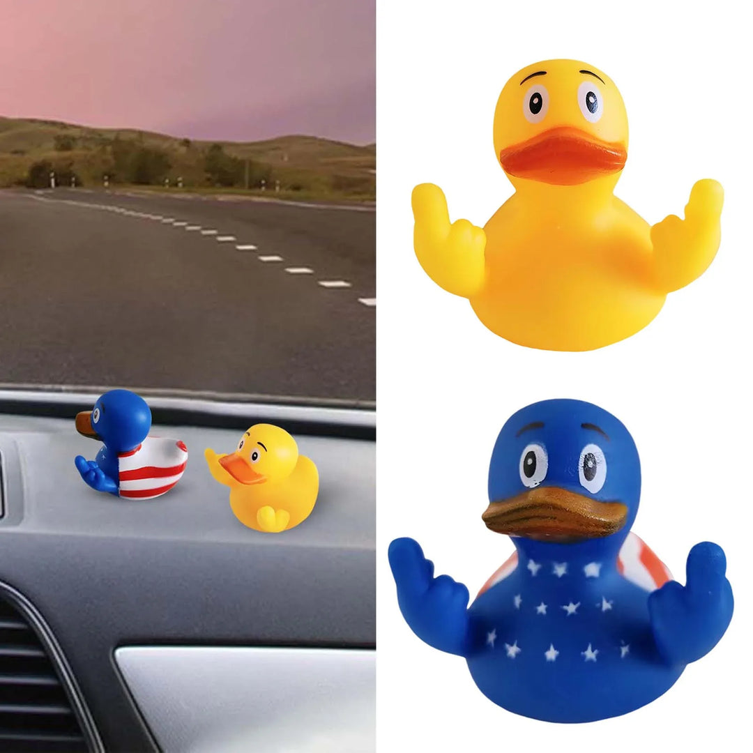 Middle Finger Duck Car Decoration Personalized Ornaments Desktop Auto Decoration for Living Room Coffee Table