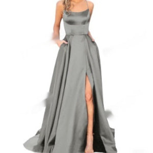 Solid Color Long Slimming And Shoulder Hollow Girlfriends Fashion Bridesmaid Party Dress