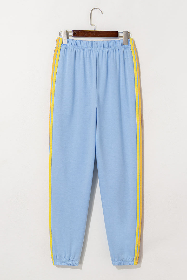 Light Blue Counting Rainbows High Waist Sweatpants