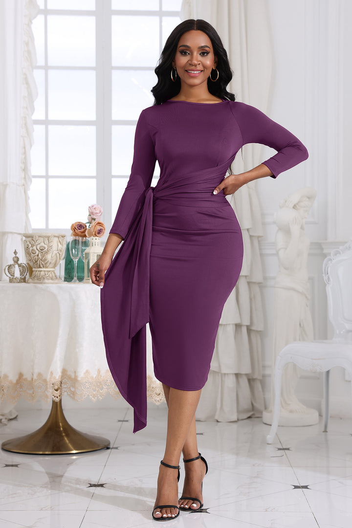 Fashion Office Temperament Slimming Hip Raise Dress