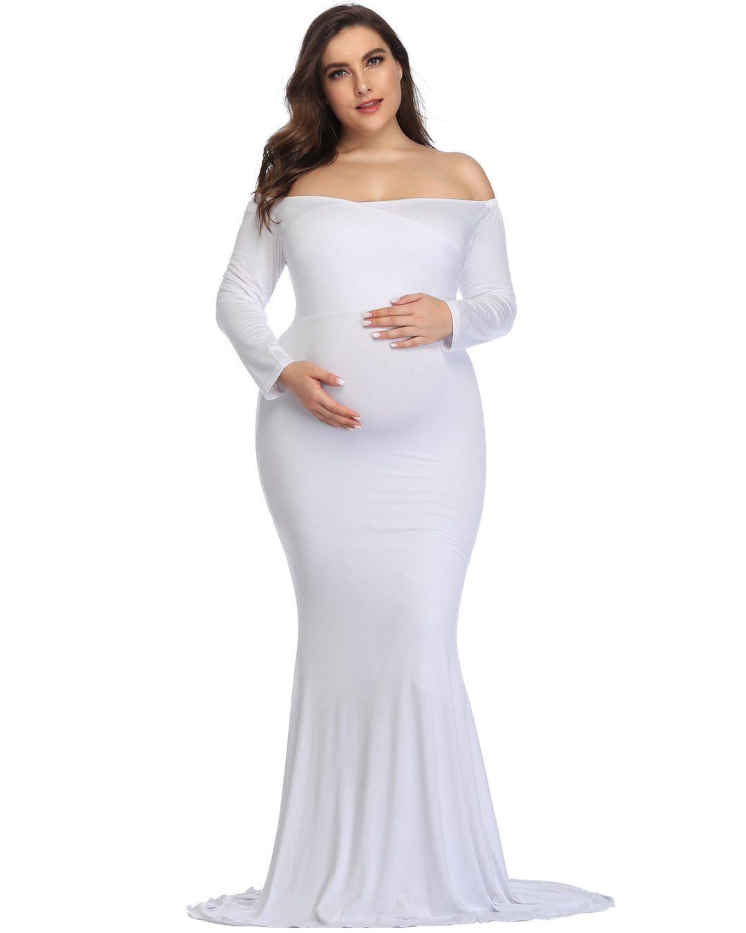 Pregnant Woman Photo Shoot Chiffon Mopping Long Dress