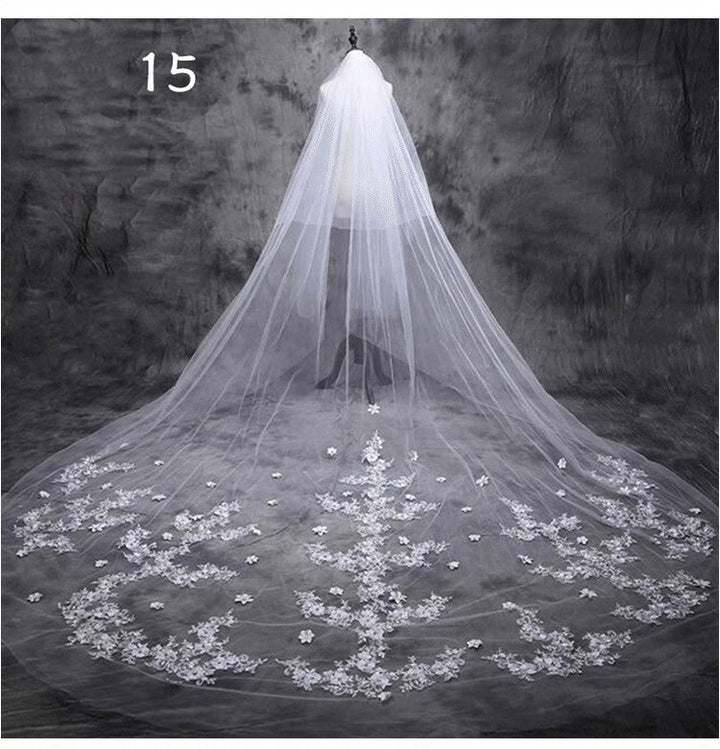 Bridal Wedding Dress Long Tail Luxury Super Fairy Wedding Veil