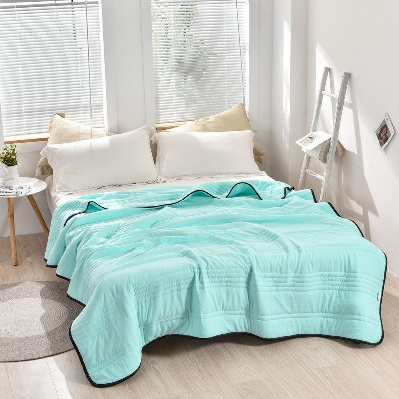 Pure Color Washed Air Conditioner Summer Cooling Thin Single Double Washable Quilt